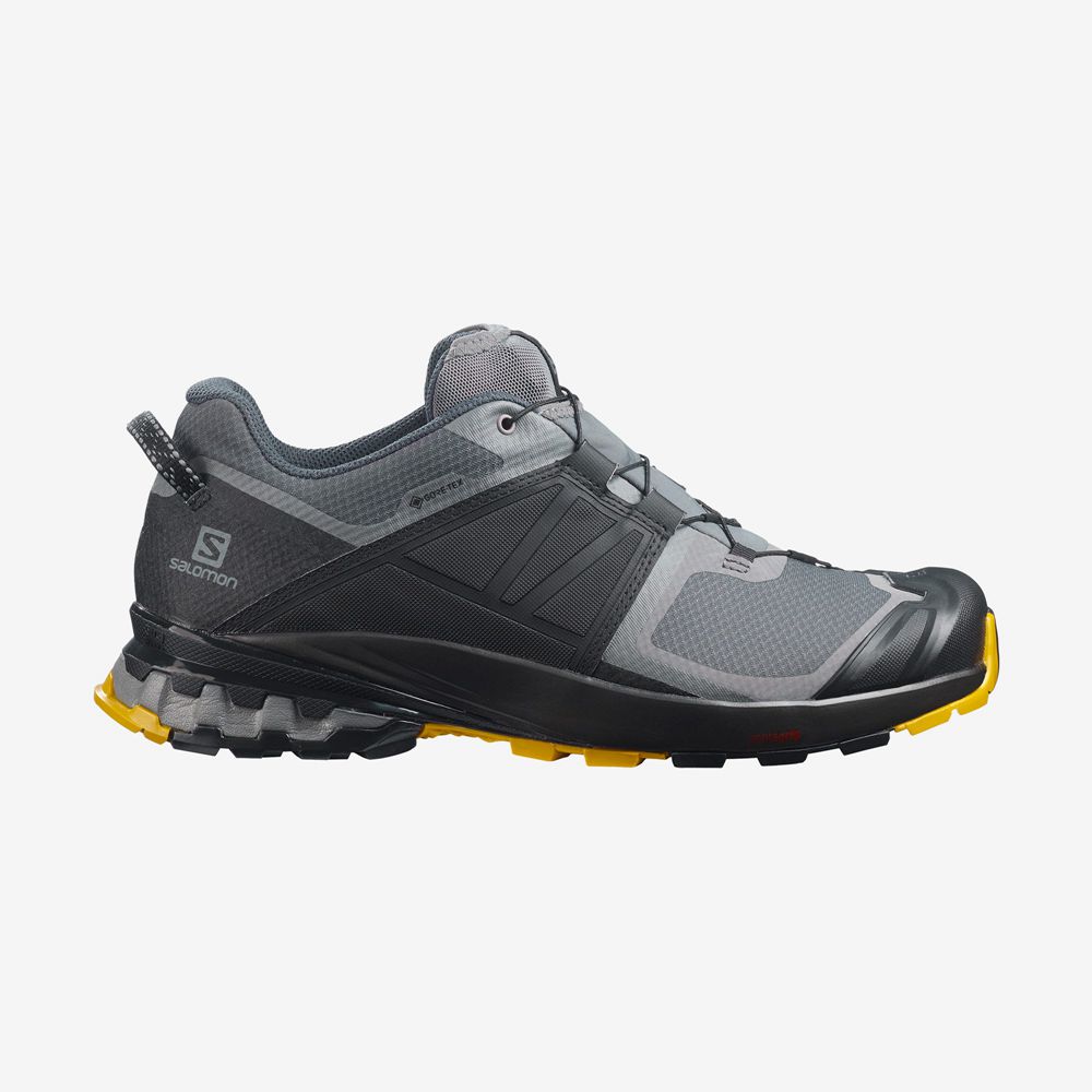Salomon XA WILD GORE-TEX - Mens Trail Running Shoes - Grey - NZ (59372-NWJV)